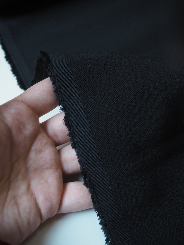 Black Viscose/Acetate Crepe