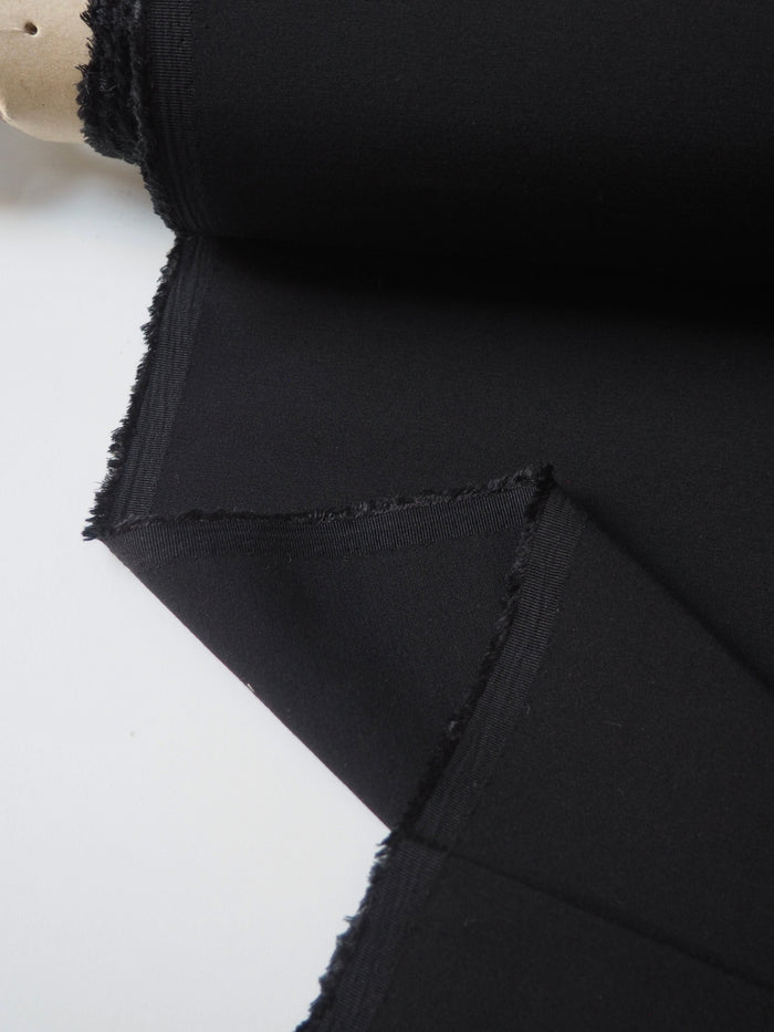 Black Viscose/Acetate Crepe