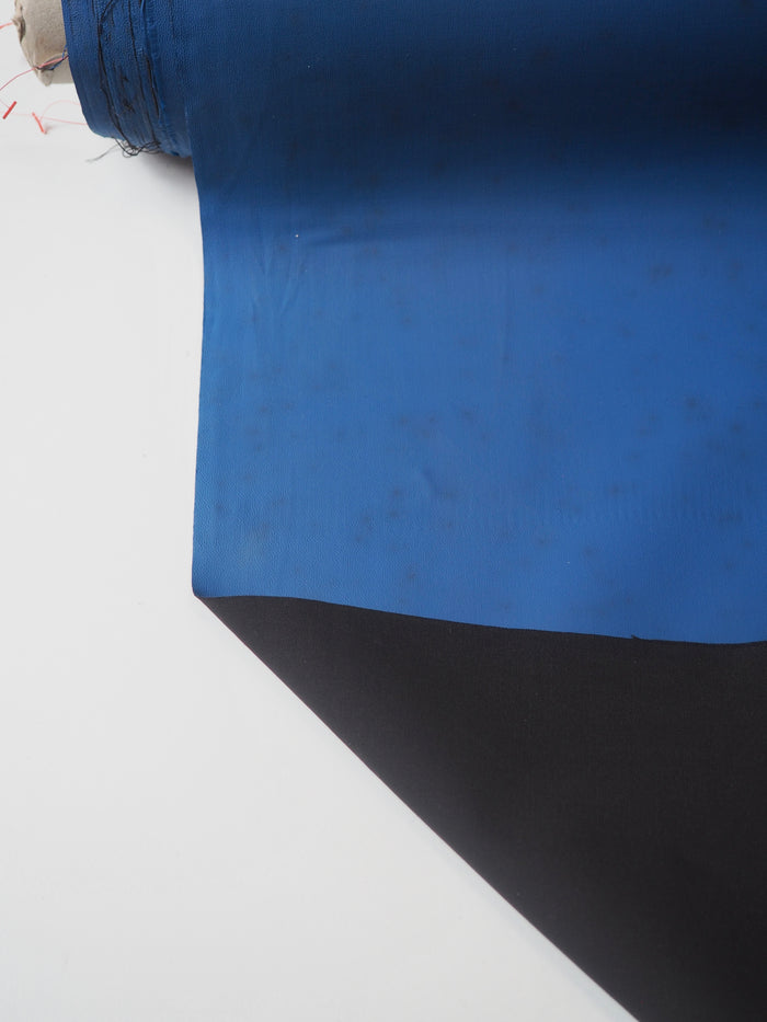 Black Wool Blend Cobalt Coated Suiting