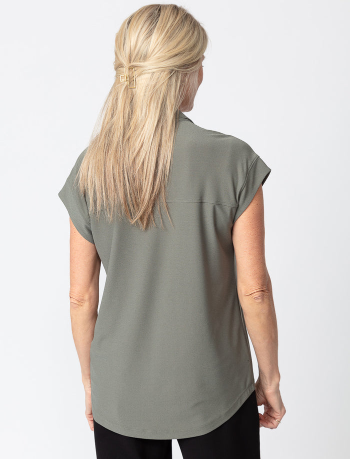 Blouse unie à manches dolman