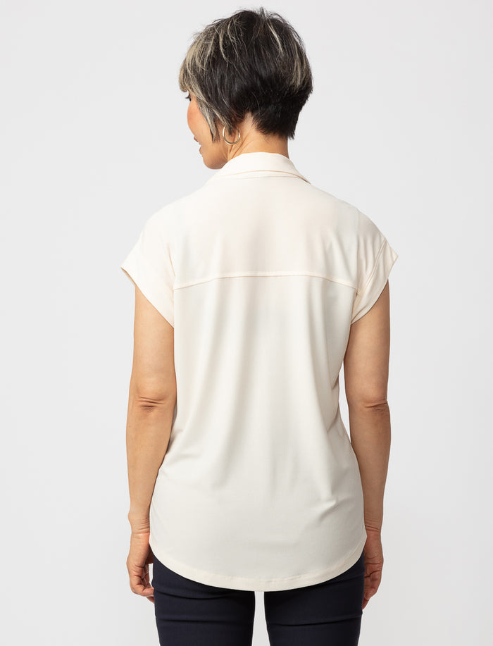 Blouse unie à manches dolman