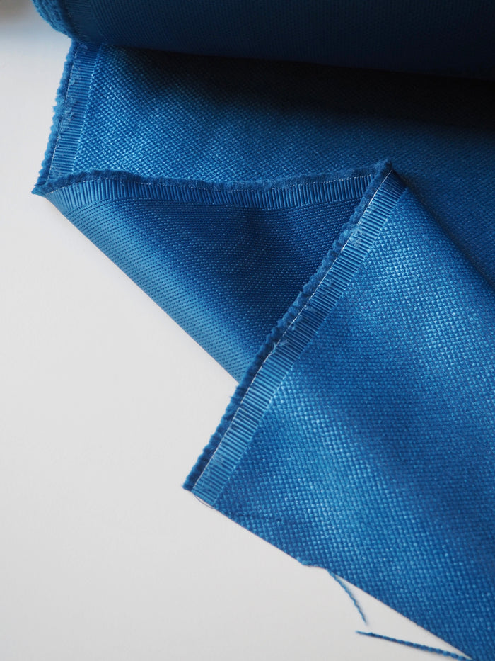 Blue Sateen Jacquard