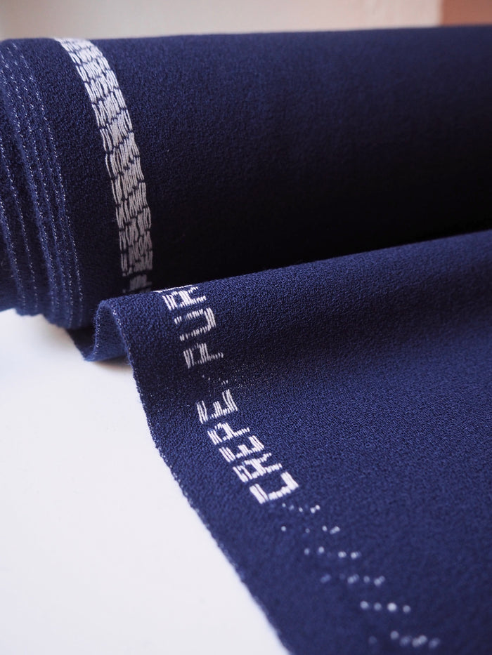 Blue Wool Crepe