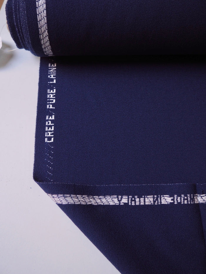 Blue Wool Crepe