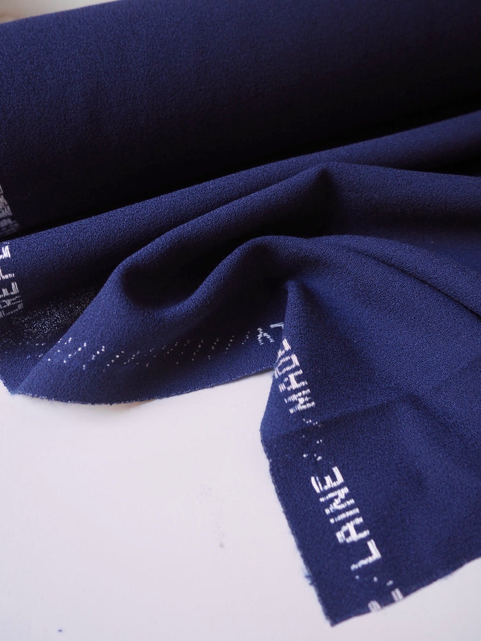 Blue Wool Crepe
