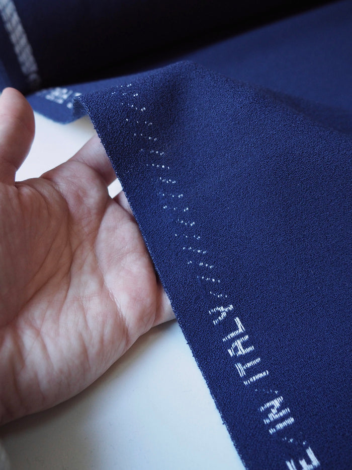 Blue Wool Crepe