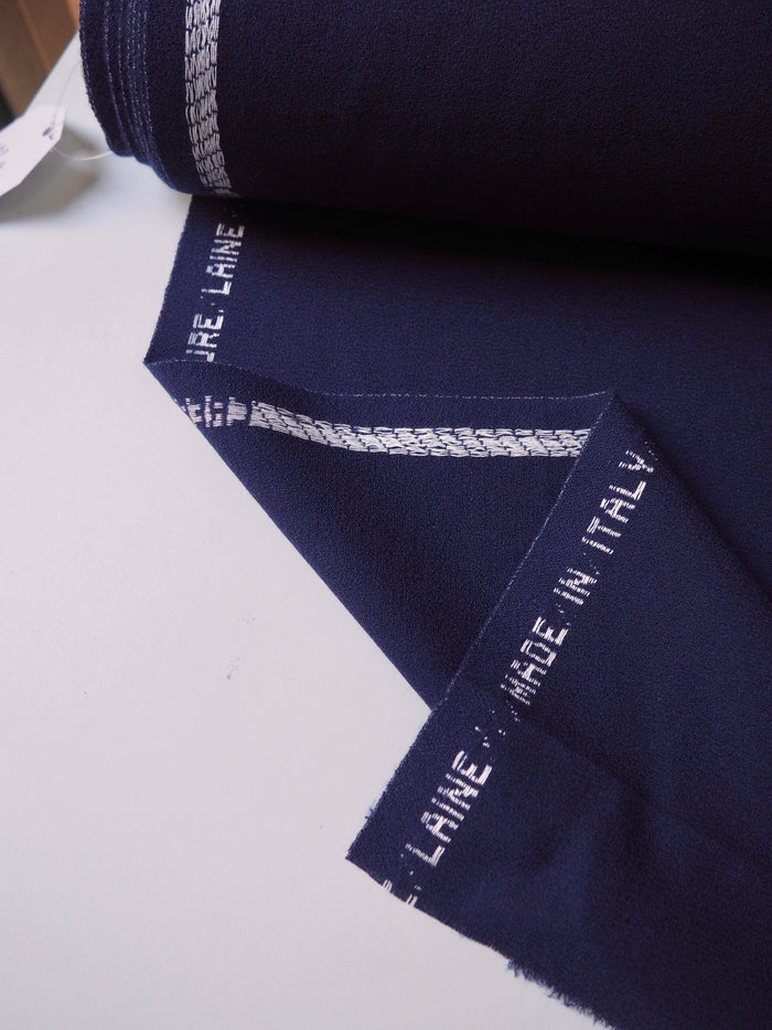 Blue Wool Crepe