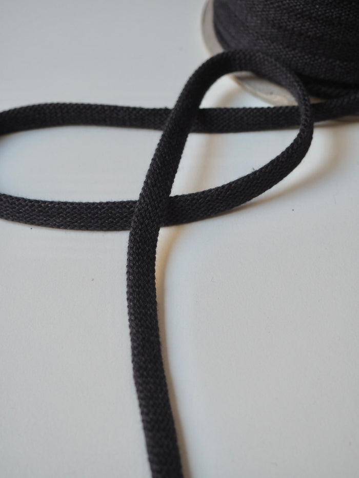 Blue/Grey Flat Braided Cotton Cord 10mm