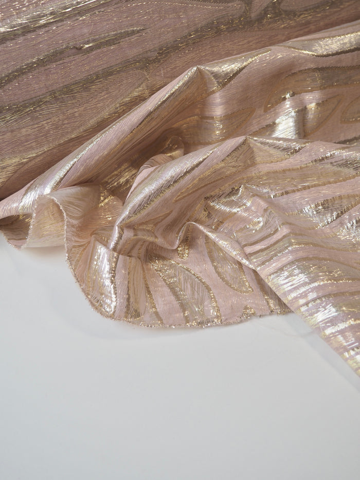 Blush + Gold Metallic Zebra Double Organza
