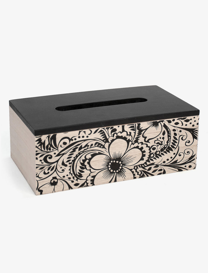 Boite à mouchoirs à motifs