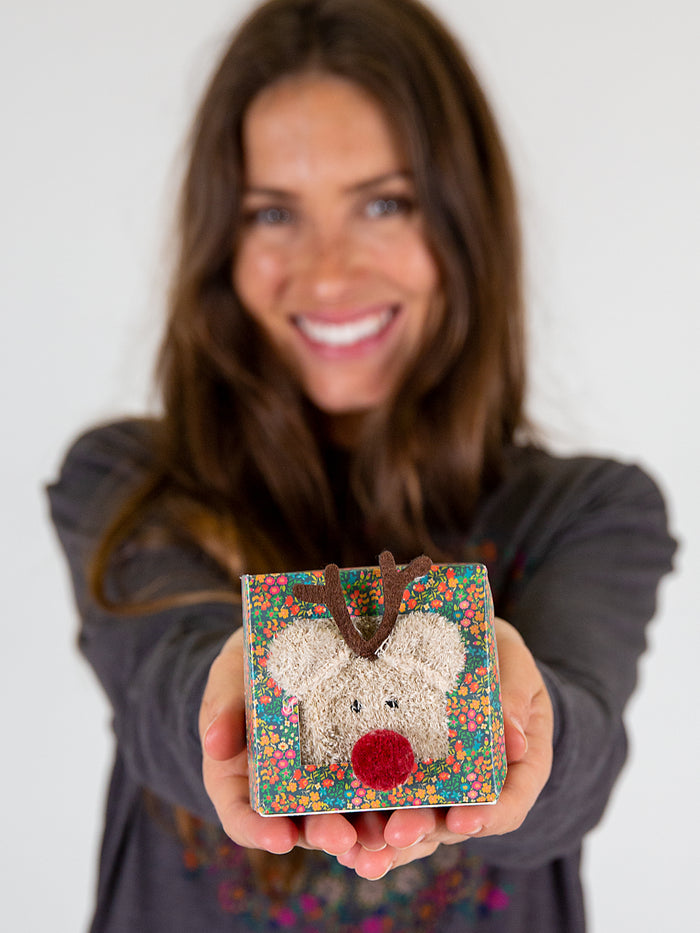 Boxed Cozy Critter Socks - Reindeer-view 2