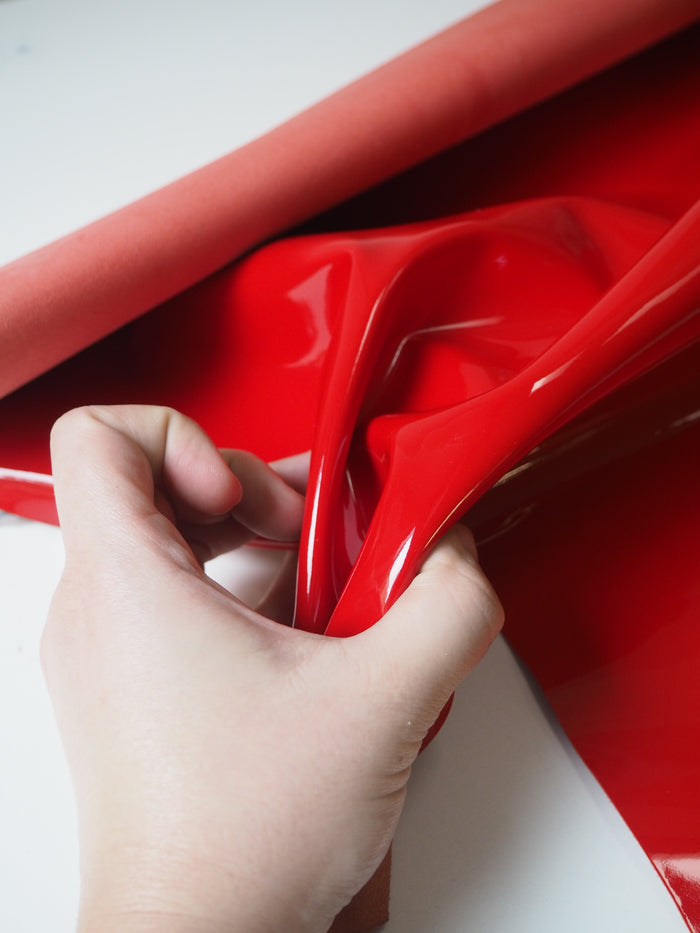 Bright Red Patent Calfskin