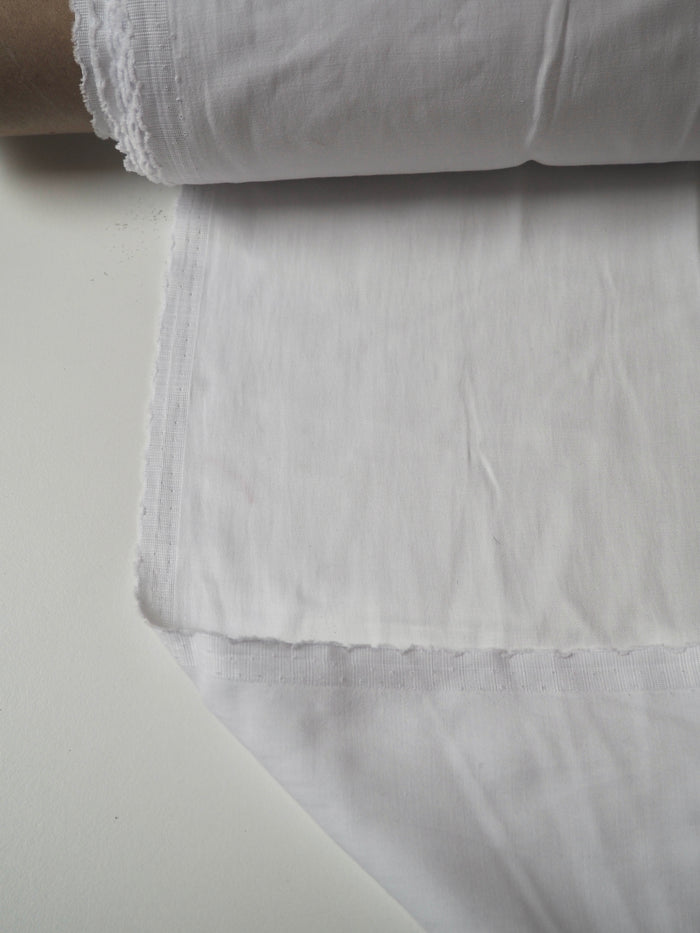 Bright White Cotton/Cupro Sateen Twill