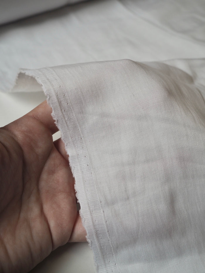 Bright White Cotton/Cupro Sateen Twill
