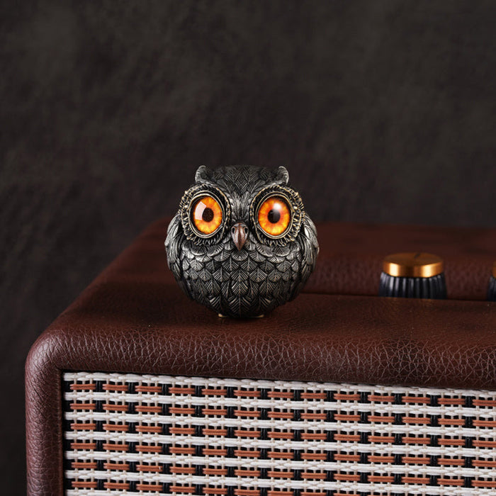 🦉Bronze Lucky Owl Guardian-The Wise Watcher of the Felt