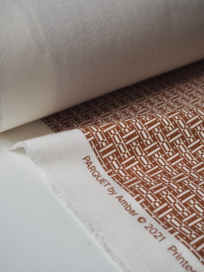 Brown Parquet Cotton Canvas