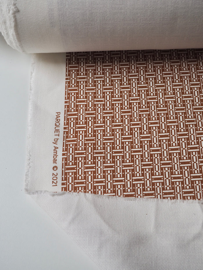 Brown Parquet Cotton Canvas