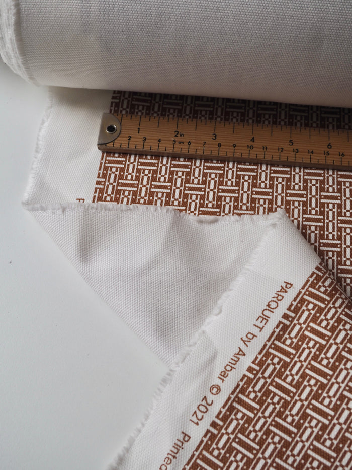 Brown Parquet Cotton Canvas
