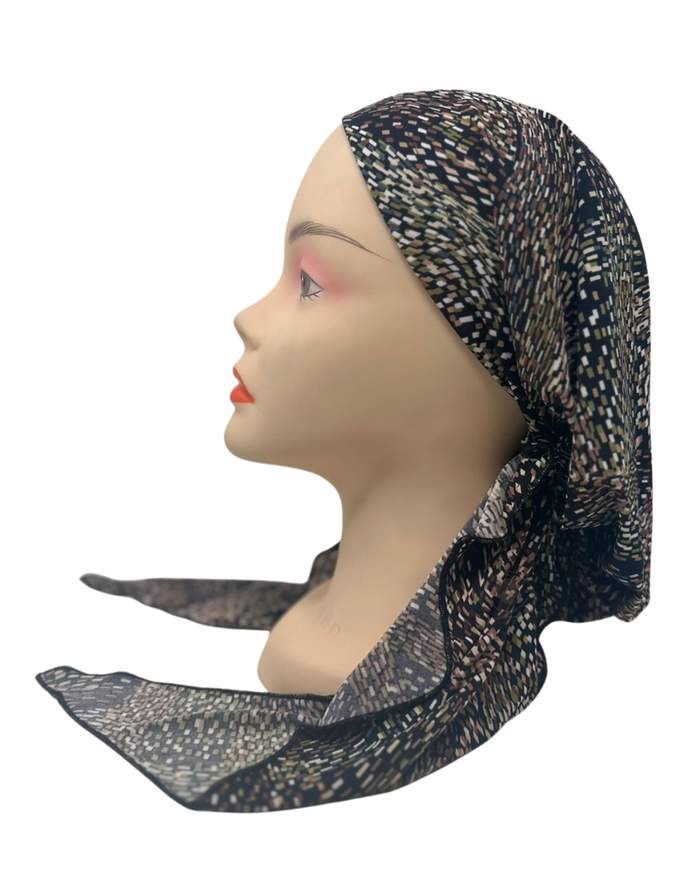 Triple Up BUL796 Multicolor Swirl Unlined Pre-Tied Bandanna myselflingerie.com