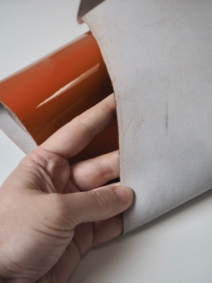 Burnt Sienna Patent Calfskin
