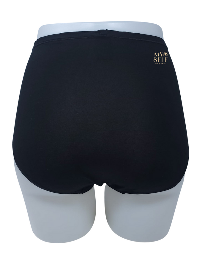 Calida Black Natural Comfort Cotton Full Brief Myselflingerie.com