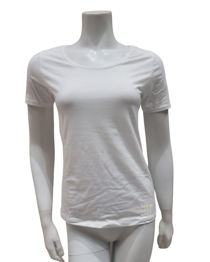 Calida White Short Sleeve Natural Comfort Cotton Undershirt Myselflingerie.com