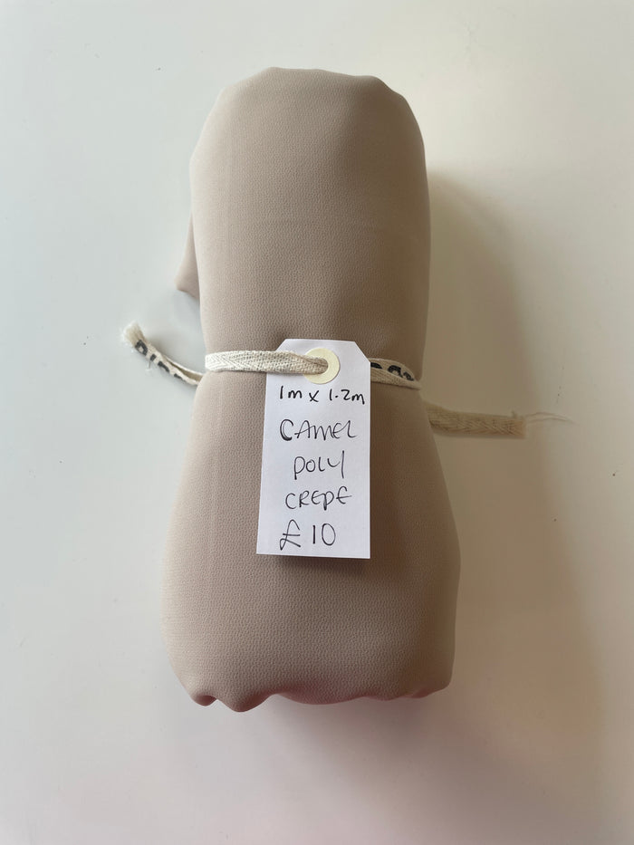 Camel Poly Crepe Remnant