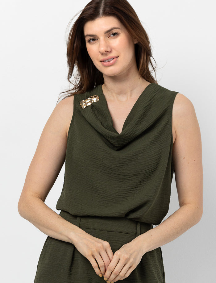 Camisole à col baveux