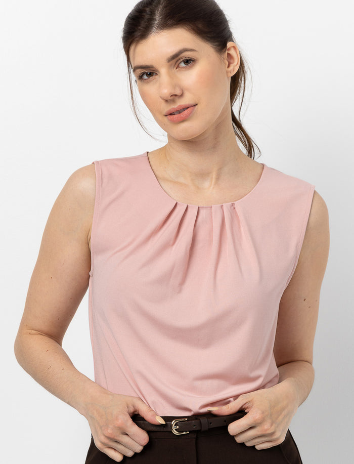 Camisole unie à col rond avec ouverture au dos