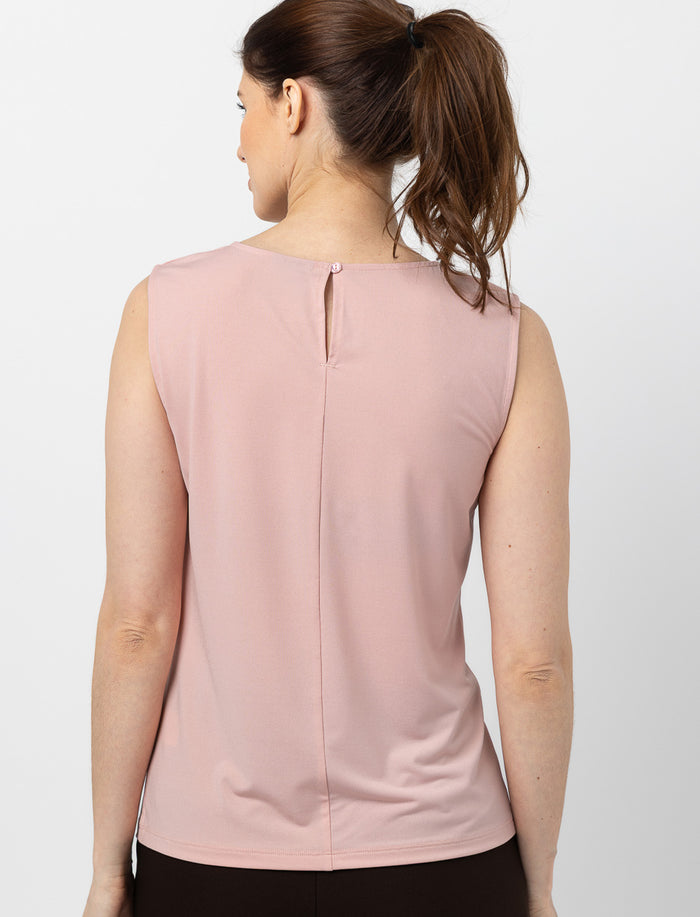 Camisole unie à col rond avec ouverture au dos