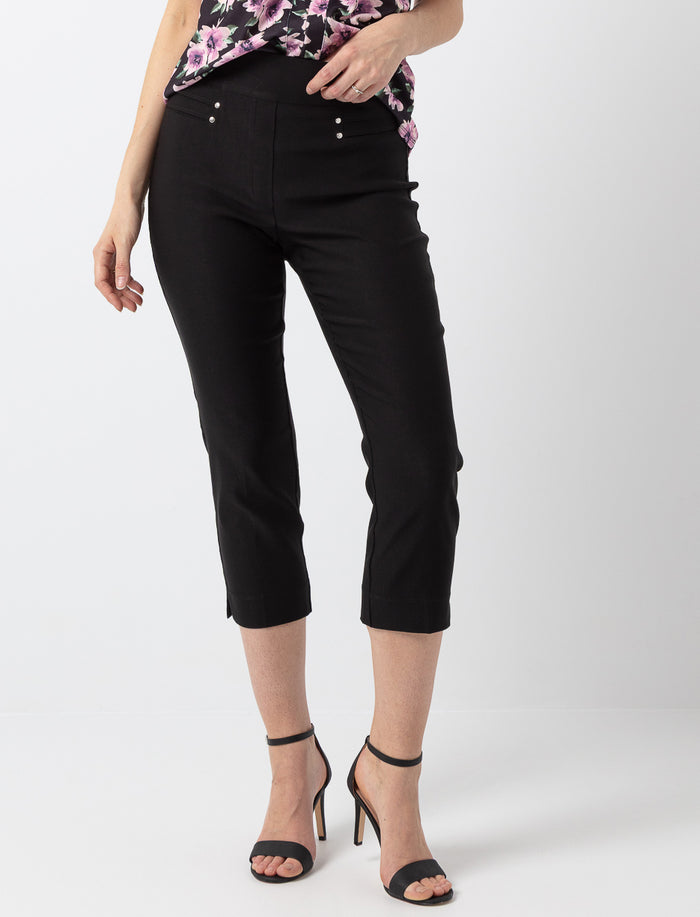 Capri jambes droites à enfiler