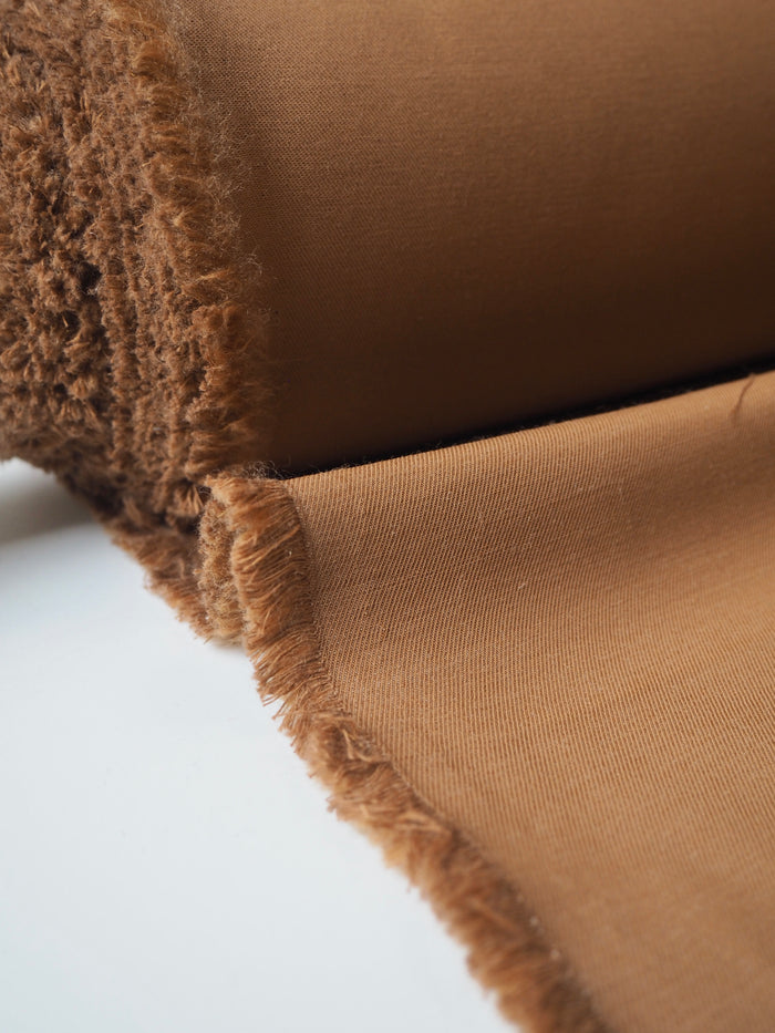 Caramel Double Wool Blend Twill