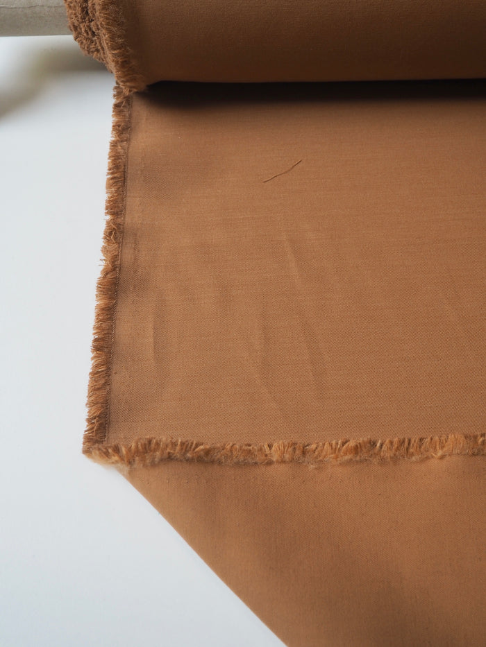 Caramel Double Wool Blend Twill