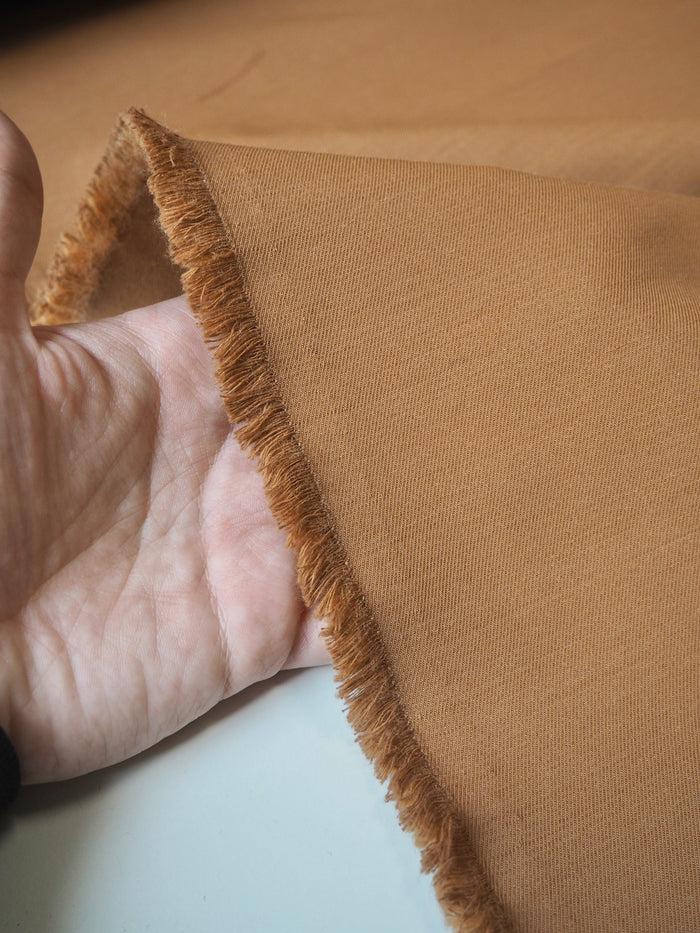 Caramel Double Wool Blend Twill