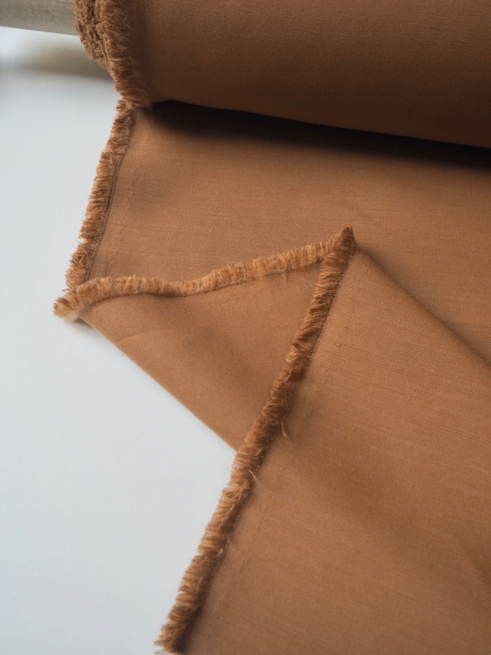 Caramel Double Wool Blend Twill