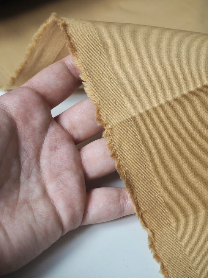 Caramel Stretch Cotton Twill 215gsm