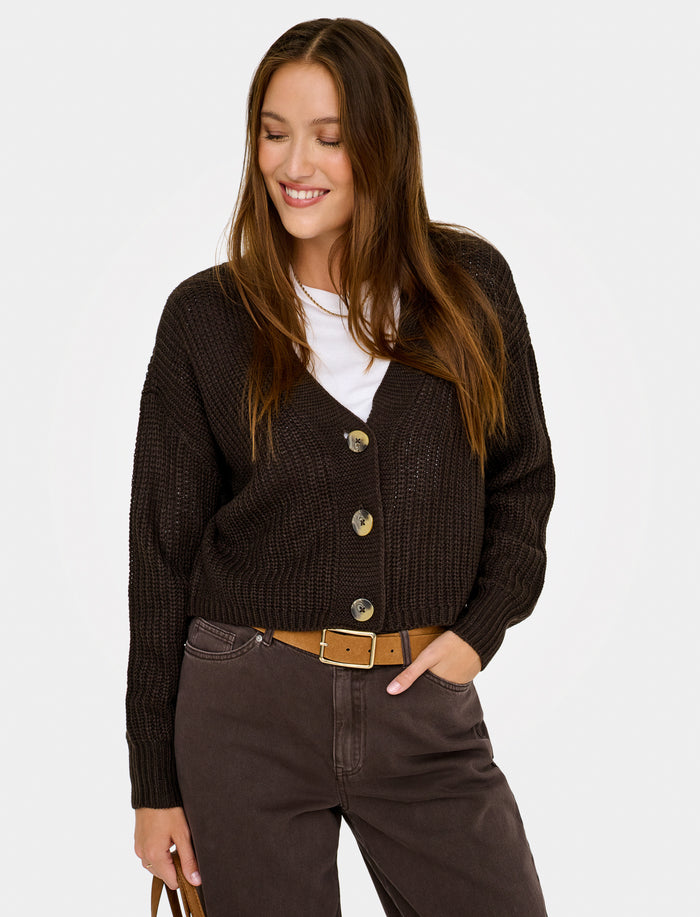 Cardigan court en tricot