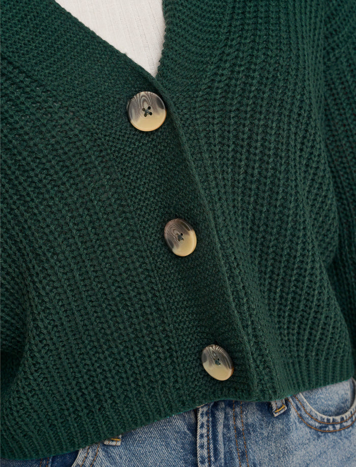 Cardigan court en tricot