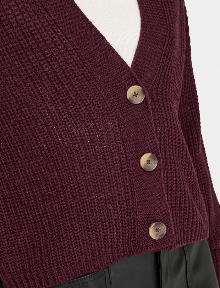 Cardigan court en tricot
