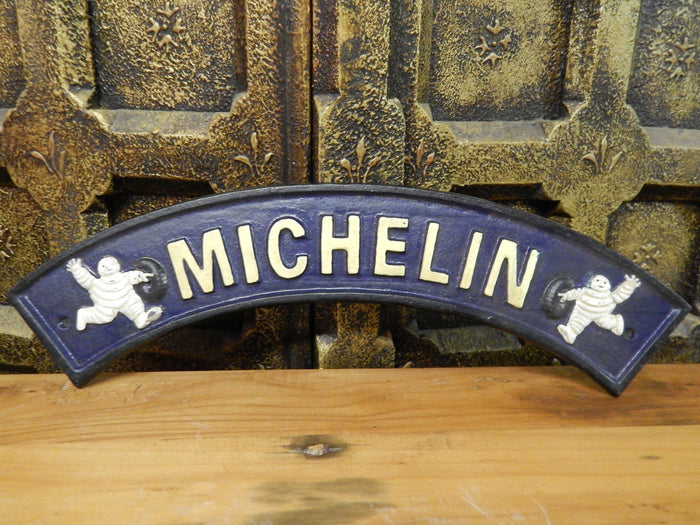 Cast Iron Sign - Curve "MICHELIN TIRE"-Jantiques LLC.