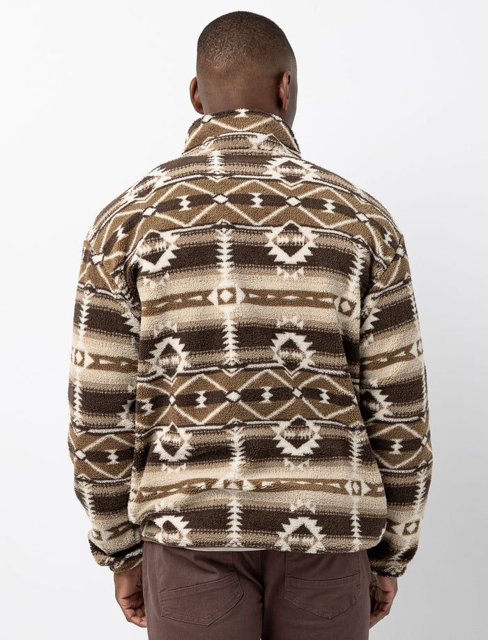 Chandail à motif aztèque à demi-zip