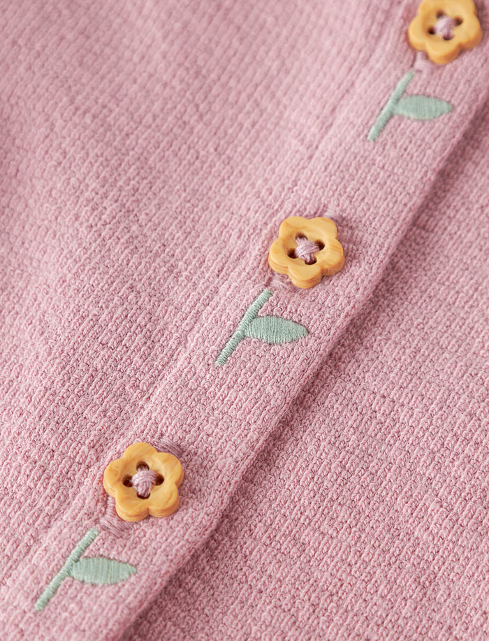 Chandail en coton biologique brodé pour bébé fille