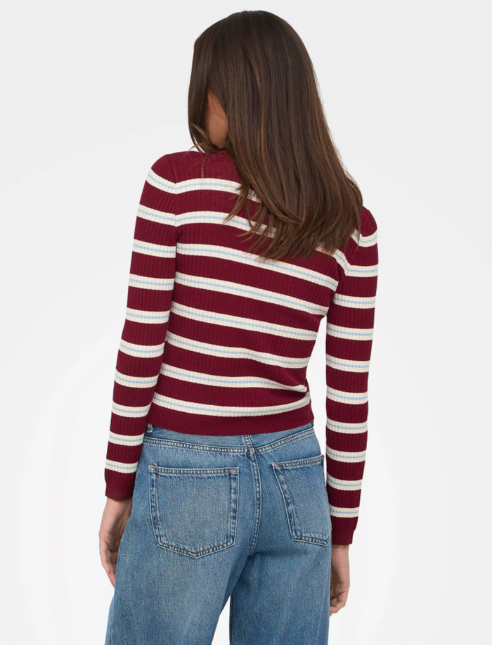 Chandail en tricot à col polo pour femme