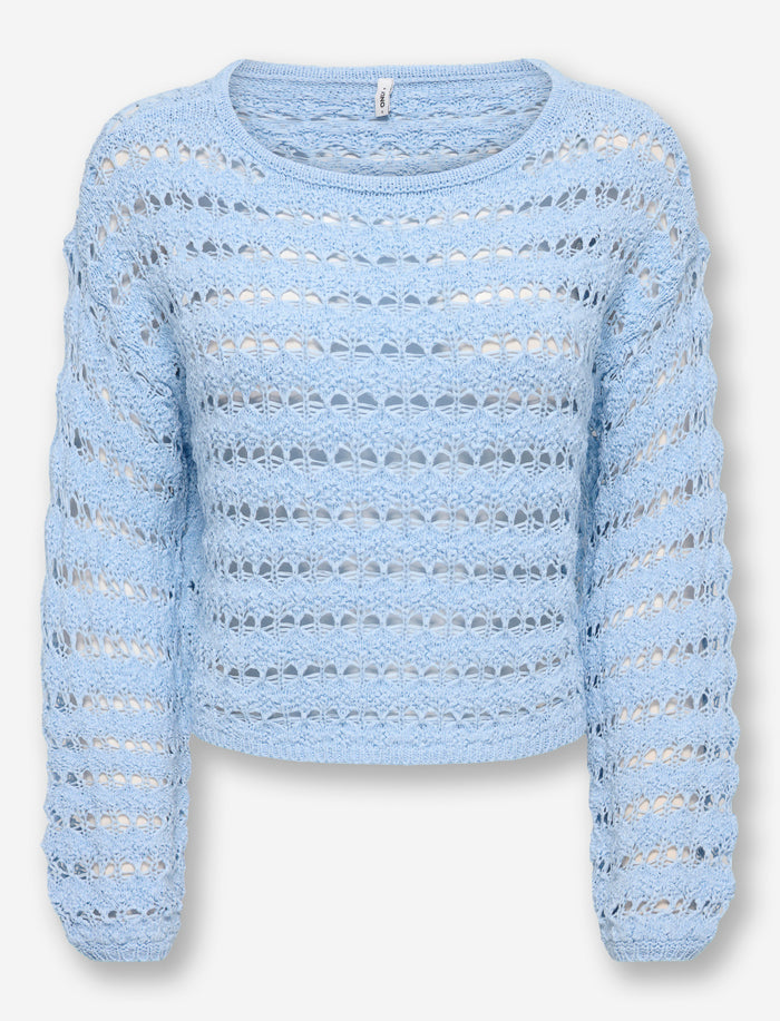 Chandail en tricot ajouré pour femme