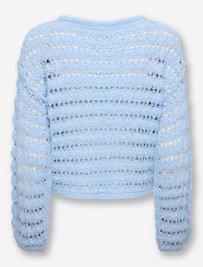 Chandail en tricot ajouré pour femme