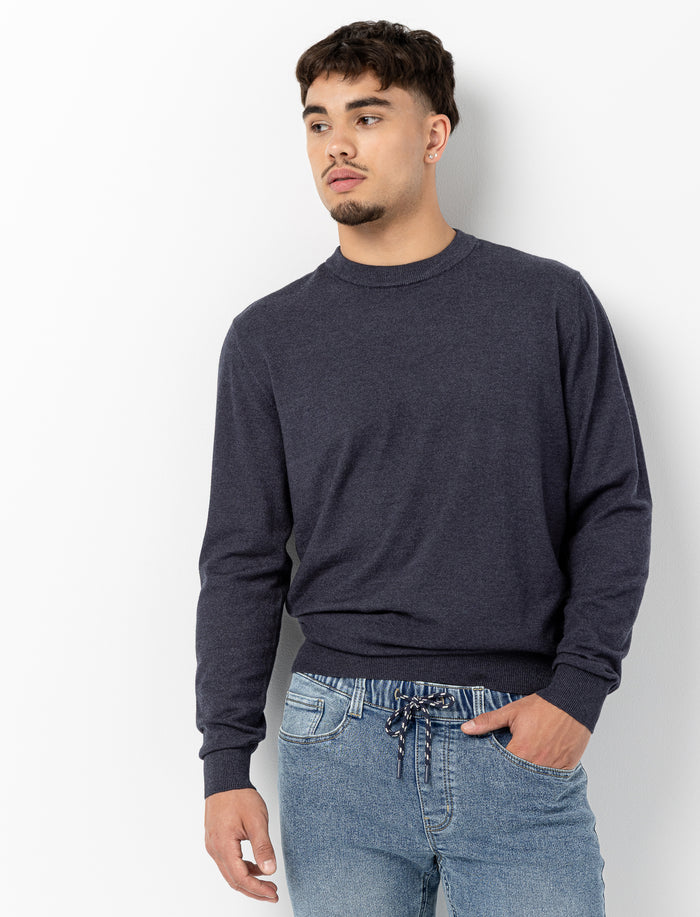 Chandail en tricot léger uni pour homme