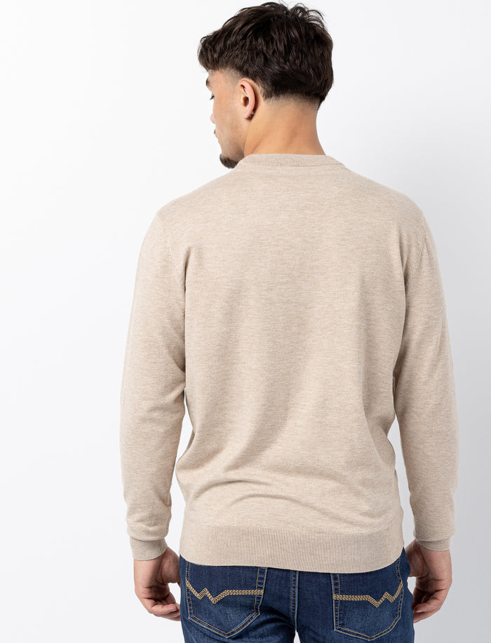 Chandail en tricot léger uni pour homme