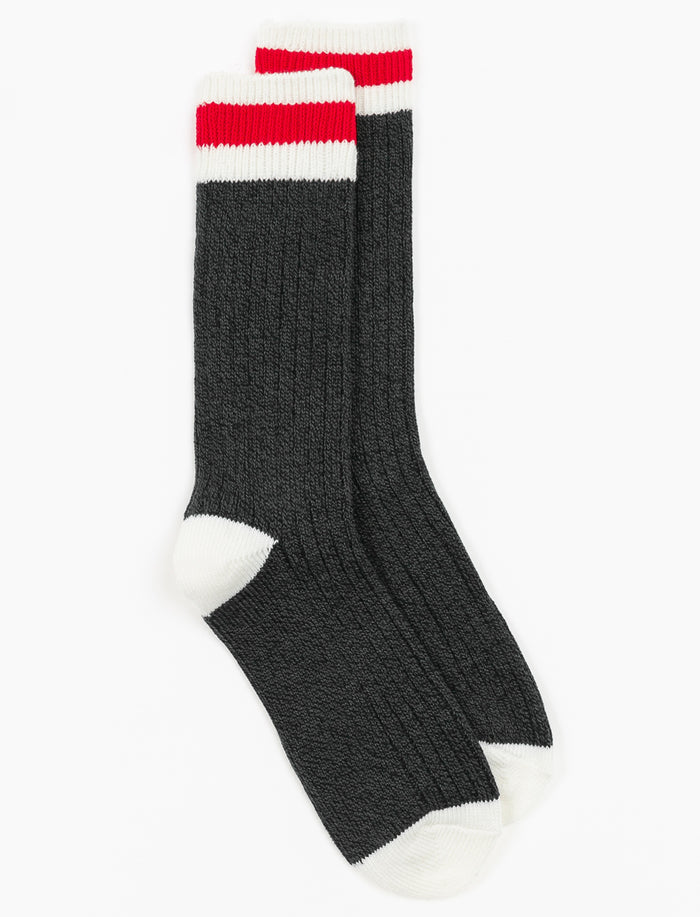 Chaussettes à rayures contrastantes