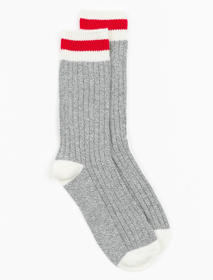 Chaussettes à rayures contrastantes