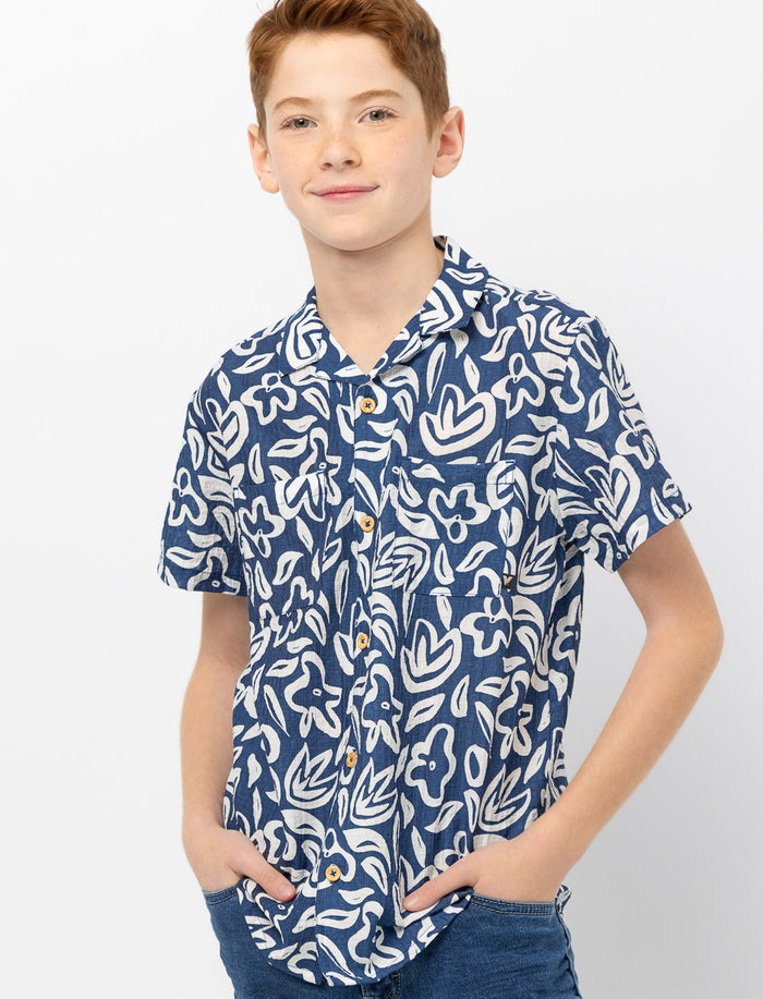 Chemise à col cubain